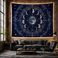 thumbnail image 6 of Moon Phase Mandala Around a Cratered Center, Mystical Celestial Art for Astrology Lovers, Lunar Cycle Decor, Halloween Gift, Tapestry Wall Hanging for Bedroom and Studio, 6 of 7