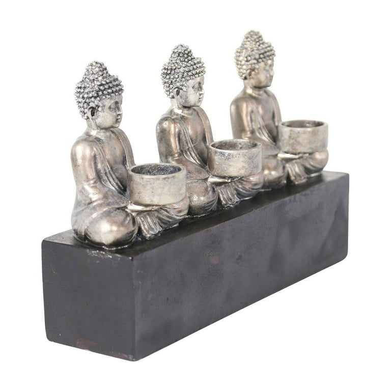 Meditating Samadhi Buddha Statue Sitting with tealight Candle Holder D –  Decorwala