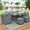 Gray, variant on Harper & Bright Designs 6 Pieces Wicker Outdoor Patio Furniture Set with 3-Seater Sofa, 2 Armchairs, Coffee Table & Stools, All-Weather Rattan Conversation Lounge Set for Backyard Garden, Natural