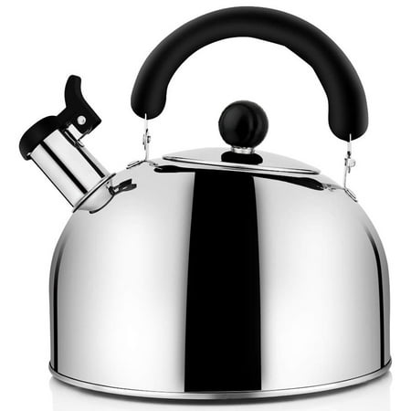 

Tea Kettle Stovetop Whistling Tea Pot Stainless Steel Tea Kettles Tea Pots For Stove Top 4.3Qt(4-Liter) Capacity With Capsule Base