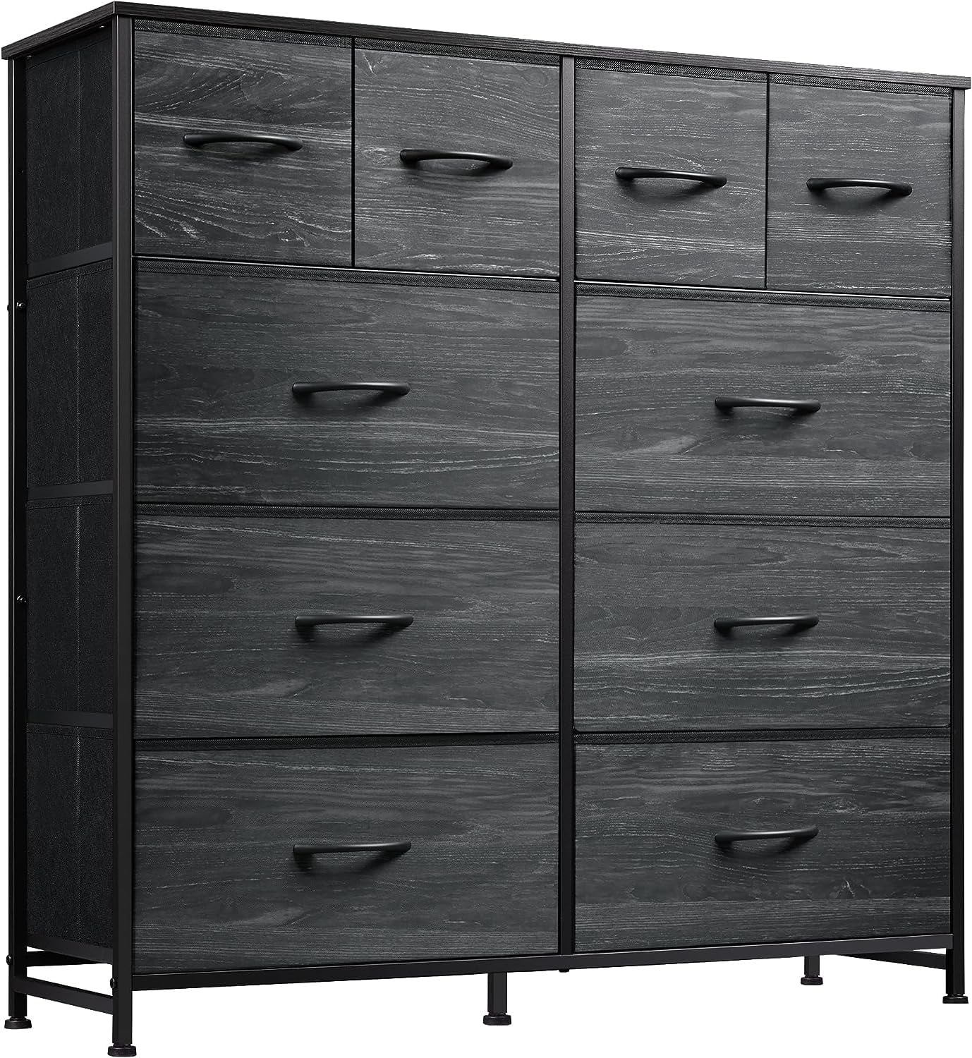 GUAIPOU Fabric Dresser for Bedroom, Storage Drawer Unit,Dresser with 10 Deep Drawers for Office