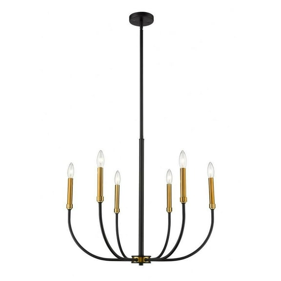 6 Light Chandelier in Transitional Style-106.25 inches Tall and 26 inches Wide Bailey Street Home 372-Bel-4185902