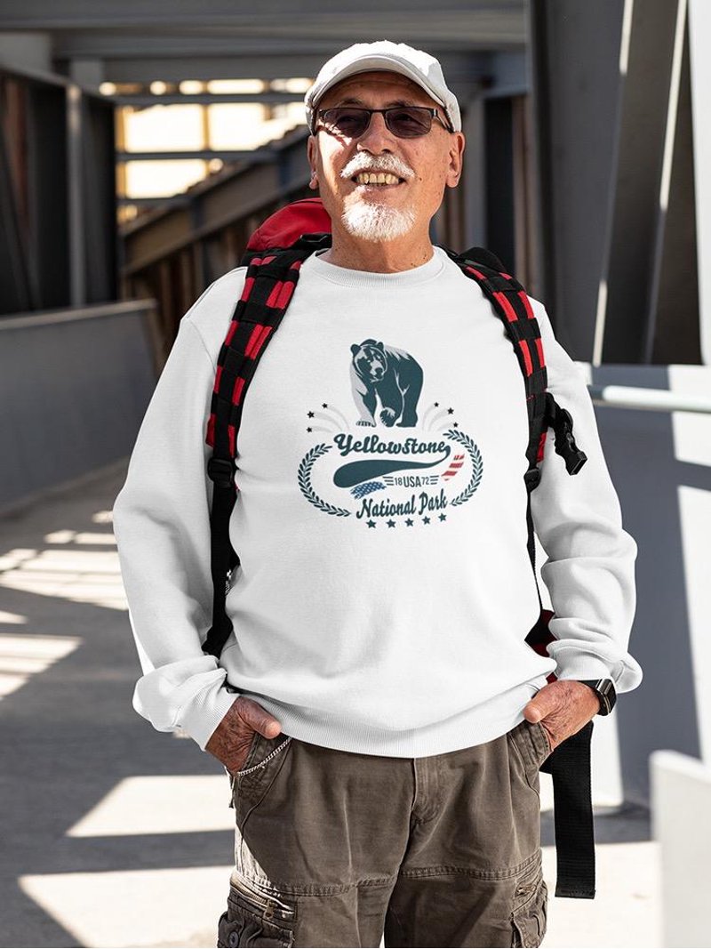 Yellowstone National Park Unisex Crewneck Sweatshirt - Adult Casual Pullover
