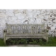 thumbnail image 2 of A Wooden Bench With Peeling Paint Against A White Wall; Northumberland  England Poster Print, 2 of 2
