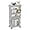 Grey, variant on 5 Tier Rolling Utility Cart Multi-Functional Movable Storage Book Shelves with Lockable Casters for Study Office Kitchen Classroom, White