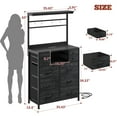 thumbnail image 3 of EnHomee 63" H Tall Dressers with 10 Drawers Dresser for Bedroom with Charging Station and LED Lights Fabric Dressers & Chests of Drawers with Open Shelves,Black, 3 of 7