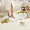 thumbnail image 4 of White Gold Splash Pattern Bathroom Rugs Mat,Non Slip Microfiber Bathroom Rug,Rubber Backing,Soft Bathroom Mats for Bathroom Floor,Tub and Shower,60x24in(150x60cm), 4 of 5