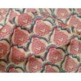thumbnail image 4 of oneOone Silk Tabby Fabric Damask & Floral Block Printed Fabric 1 Yard 42 Inch Wide, 4 of 4