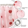 thumbnail image 3 of Valentine''s Day Shower Curtain, Weighted Bottom Romantic Love Theme Pink and Red Little Heart Fabric Bathroom Curtain Home Decor Waterproof Washable with 12 Hooks,72"x72", 3 of 6