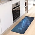 thumbnail image 2 of Bath Mat Soft Plush Non-Slip Absorbent Bathroom Rugs 39"x20" Polygons Blue Whale, 2 of 8