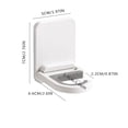 thumbnail image 2 of No Drill Mop Holder Wall Mount Heavy Duty Broom Holder No Hole Installation Bathroom Kitchen Storage Rack Adhesive Broom Mop Organizer with Strong Sticker 4.13x3.74 Inches White, 2 of 9