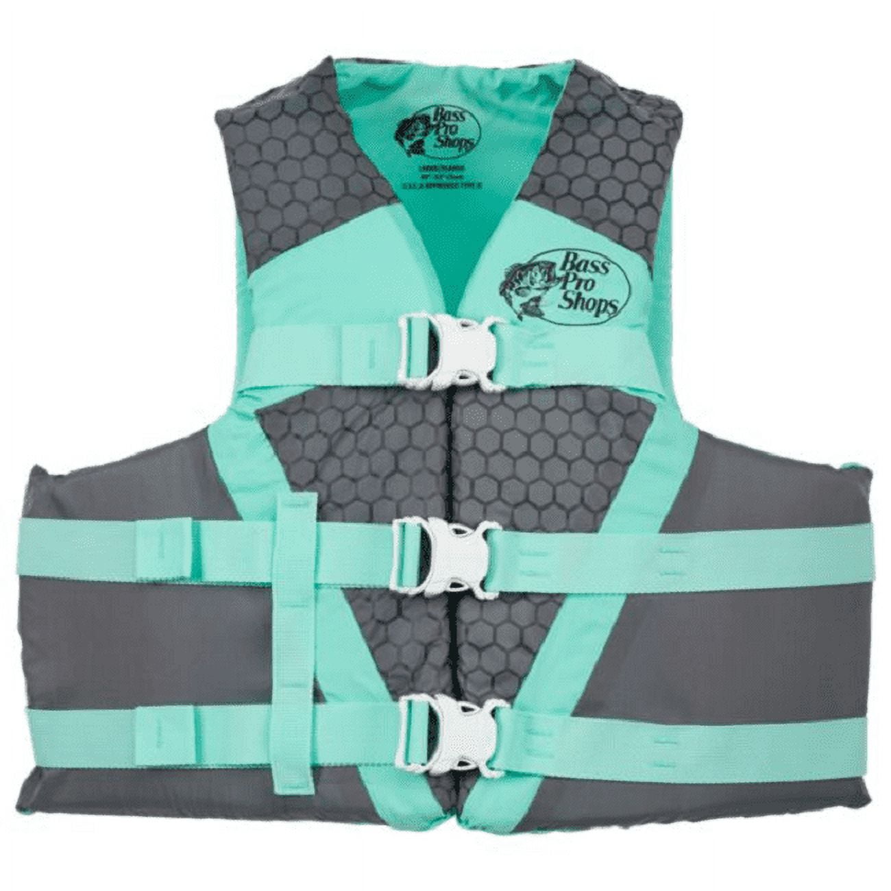 Bass Pro Shops Water Ski/Recreational Life Jacket, Aqua, S/M 