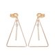 thumbnail image 1 of Accesorio de moda para mujer Pendientes colgantes triangulares de aleación geométrica Clips Joyería (Plata), 1 of 2