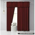 thumbnail image 4 of Vargottom Plain CottonValance, Decorative Window Rod PocketValanceHalf Drape For Kitchen Window 2 Panel,30x36 Inches, Maroon, 4 of 7
