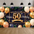 thumbnail image 5 of Golden Frame Happy Birthday Banner Decorative Design Cheers to 50 Years for Celebration Event Party Anniversary, 5 of 7