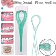 thumbnail image 3 of 50 piezas de enhebradores de hilo dental, soporte para dientes entre aparatos de ortodoncia, puente Hilo, 3 of 4