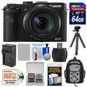 Canon PowerShot G3 X Wi-Fi Digital Camera with 64GB Card + Battery & Charger + Backpack + Flex Tripod + Kit