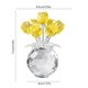 thumbnail image 3 of Adorno De Rosa De Cristal 1 piezas ramo de rosas de cristal de 4,33x3,35" Adorno decorativo de cristal transparente para decoración del hogar y regalos JASKFLY, 3 of 9