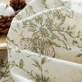 thumbnail image 6 of CURTAINKING Linen Curtains Floral Curtains for Living Room 90 Inch Length Green Printed Curtains Rod Pocket Back Tab Farmhouse Peony Flower Patterned Drapes Bedroom Window Curtain Set 2 Panels, 6 of 10