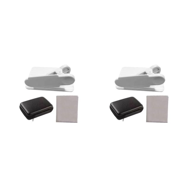 Bearachild Kit de clip de reflexión para teléfono Conveniente y práctico Robusto y duradero Fácil de plástico blanco blanco 2piezas
