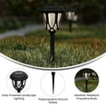 thumbnail image 3 of Merrick Lane All-Weather Black Tulip Design LED Solar Lights, Outdoor Solar Powered Lights for Pathway, Garden, & Yard - Set of 8, 3 of 9