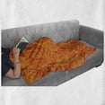 thumbnail image 6 of Orange Soft Flannel Fleece Blanket, Outline Romantic Roses in Seasonal Autumn Colors Abstract Flower Blossoms, Cozy Plush for Indoor and Outdoor Use, 70" x 90", Orange and Vermilion, by Ambesonne, 6 of 6