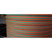 1/2"  x 100 ft. Double Braid/Yacht Braid Polyester Nautical Rope .Sailboat Rigging. Bright Orange/Turquoise