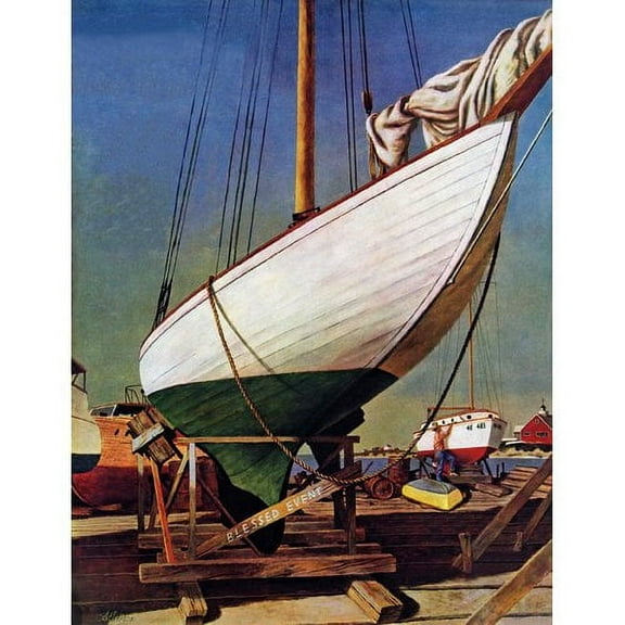 Marmont Hill "Dry Dock" by John Atherton Painting Print on Canvas
