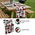 thumbnail image 5 of Red Black Geometric Table Runner - 60 Inch Long, Kitchen Dining Table Runner Dresser Scarves, Farmhouse Minimalist Abstract Art Farmhouse Decor for Coffee Tables Wedding Party Banquet, 5 of 8
