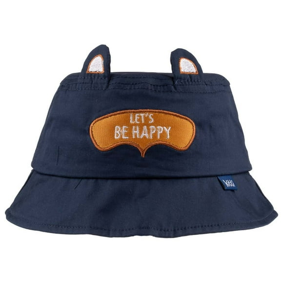 Let'S Be Happy Old-Baby Bucket Hat 1-3 Years (Navy)