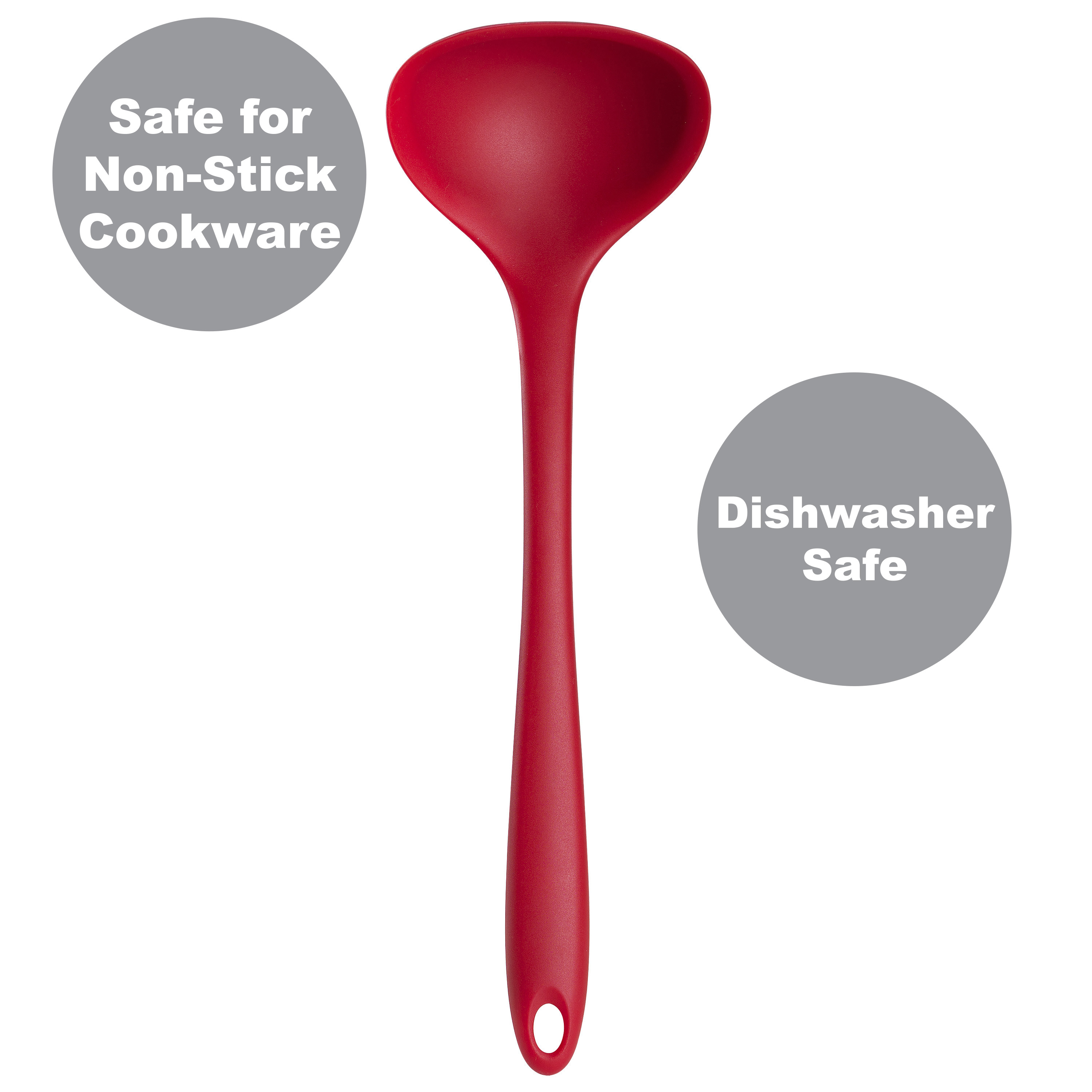 Mainstays 10 Piece Silicone Kitchen Utensil Set, Red