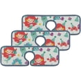 thumbnail image 2 of 3 Pcs SKYSONIC Faucet Absorbent Mat Mermaid Birthday Sea Friends Washable Counter Drying Pads Behind Faucet for Kitchen Bathroom, 2 of 7