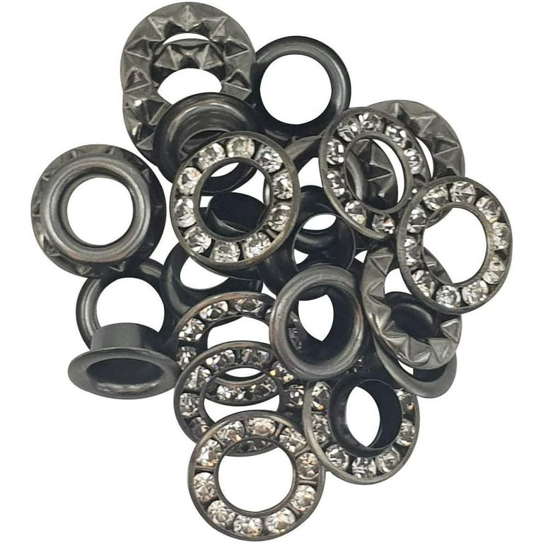Trimming Shop 30mm Large Brass Eyelets Durable Grommets for Tents, Flex,  Vinyl Banners, Curtains, DIY Art and Craft, Leathercraft, Silver, 10pcs