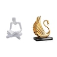 thumbnail image 1 of Escultura De Cisne Pensador Abstracto De Arte Moderno Para Armario De Sala De Estar, Mesa, Colección Creativa De Animales, Decoración Del Hogar, 1 of 8