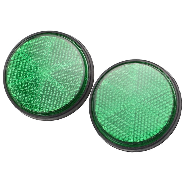 2 Pcs Réflecteur Rond pour Voiture Camions Moto Bicyclette Tracteur Remorque Nuit Réfléchissante Réfraction Orange Rouge Blanc Bleu Vert Mingyiq