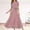*Pink, variant on ClodeEU Women's Round Neck Short Sleeve Tie Front Dress ,Polka Dot Print Casual Beach Dress Navy,Womens Plus XL
