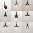 thumbnail image 6 of KAYYELAMP Inclined Position Roof Tracking Light H-Type Adjusted Rotated Angle 3.2 Ft Wire Walnut Base Black Shade Retro Design Droplight for Home Kitchen(No Bulb, Track), 6 of 7