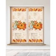 thumbnail image 2 of Window Privacy Film Orange Pumpkins Fall Stained Glass Window Film Decorative Sun Block Window Cover Thanksgiving Maple Leaves Farmhouse Window Clings Static Adhesive Sticker for Bathroom 23.6"x59", 2 of 7