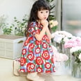 thumbnail image 4 of gdxvjhbj Robes Mignonnes pour Enfants Robe Fillette Robe Sans Manches à Volants pour Filles Tenues d'Été Robe de Plage 3T 4T (Rose Vif,3-4 Ans), 4 of 5