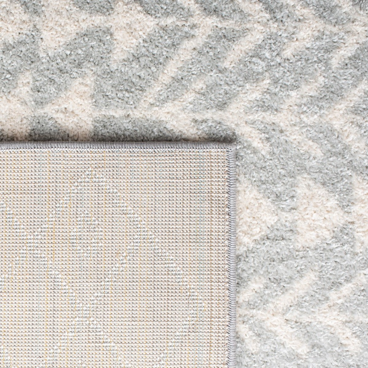 SAFAVIEH Tulum Goddard Moroccan Geometric Area Rug, 6'7" x 6'7" Round, Light Grey/Ivory