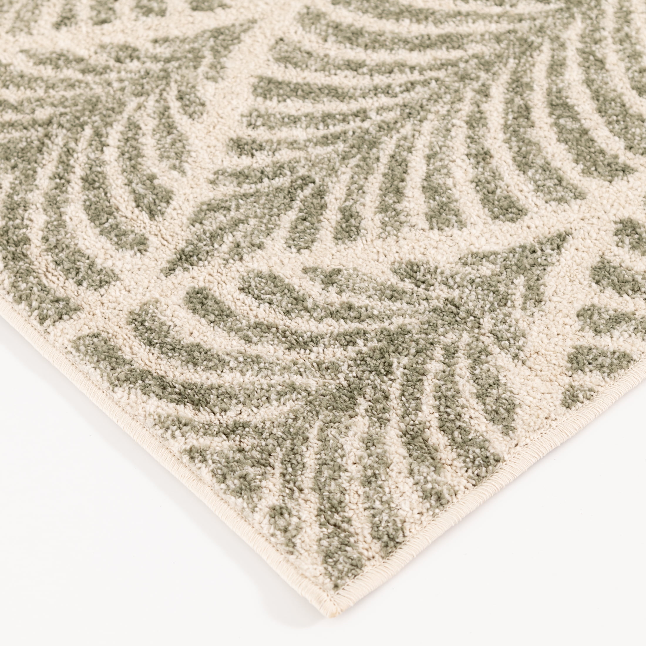Mainstays Green Palm Leaf Indoor Area Rug, 5'x7'