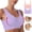 Inverlee Pink-Bras, variant on Women's U Neck Wire Free Seamless Bralette Paw Rhinestone Pattern Wide Non Slip Straps Two Pack Pastel Color Soft Breathable Everyday Support Underwear Purple (S-XXXXL)