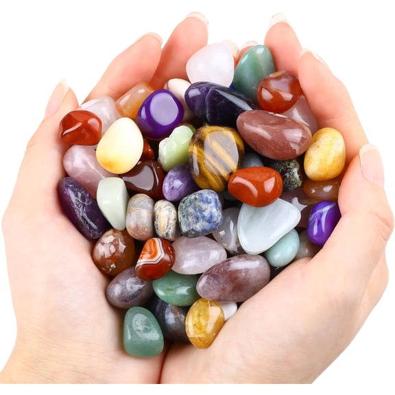Yahome 100g Polished Multicolor Healing Crystal Stone 0.4-0.8 inch Tumbled Crystals Bulk Polished Rocks for Home Decoration Reiki Gifts Energy Therapy