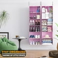 thumbnail image 7 of SpaceAid 2 Pack Hanging Closet Organizer and Storage with Dividers, Pink, 7 of 7