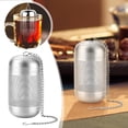 thumbnail image 2 of Clearance!Té de acero inoxidable,red para té,tetera para estofado,preparación de té,etapa de agua para té,filtro de té,té con gancho y cadena, 2 of 5