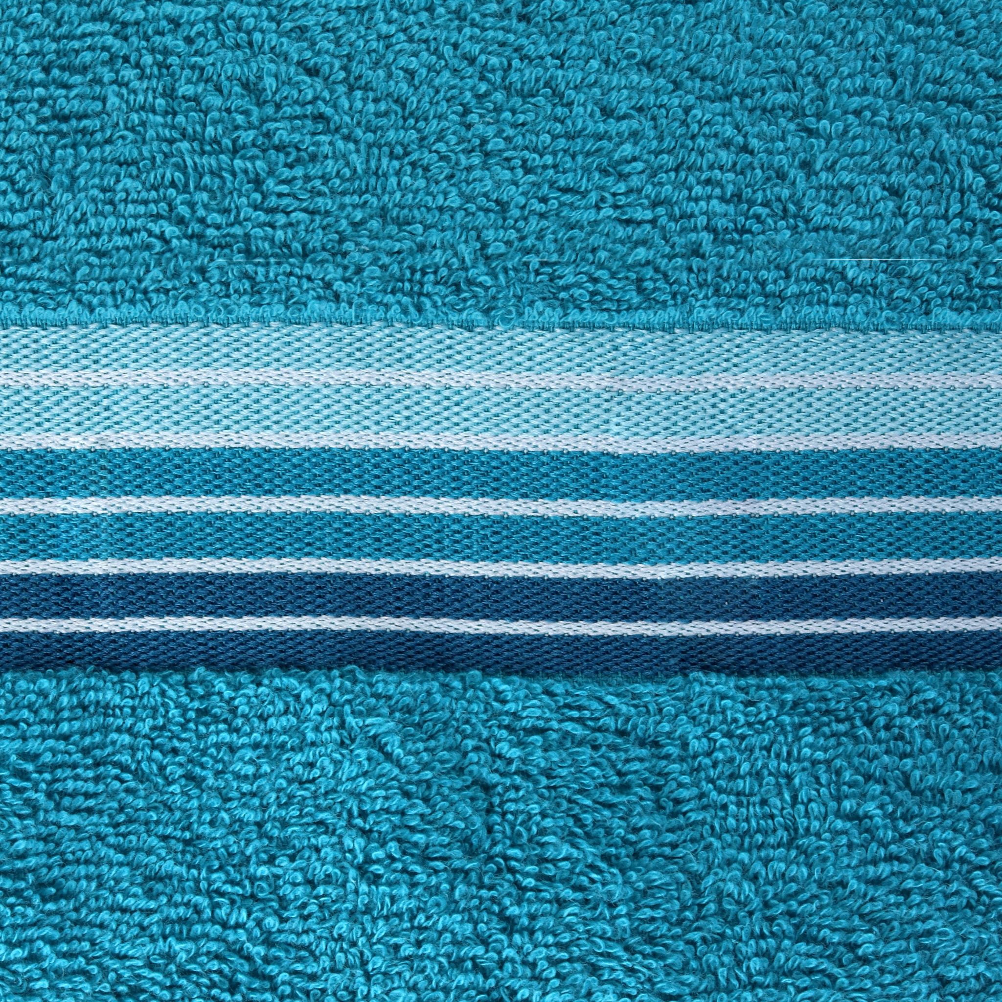 Mainstays 6-Piece Bath Towel Set, Ombre Stripe, Turquoise