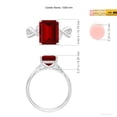 thumbnail image 5 of ANGARA Lab Grown 4 Ct Nature-Inspired Ruby Hidden Halo Engagement Ring for Women in 14K White Gold (Size-10x8mm) | July Birthstone, Anniversary, Jewelry Gift for Women | Lab-Grown Ruby Ring, 5 of 8