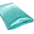 thumbnail image 4 of ANMINY Satin Pillowcase Set of 2 King Silk Bedding Pillowcases 40" x 20" Pillow Cover, Cyan Blue, 4 of 5