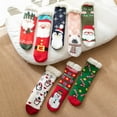 thumbnail image 4 of UHGANN Christmas Socks for Women Gifts Winter Warm Thick Thermal Vintage Knit Soft Crew Socks Stocking Stuffers, Christmas Gift, 4 of 4