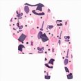 thumbnail image 6 of NOLDARES Kids Toddler Pajamas Set Boys Pjs | Soft,breathable,skin-friendly fabric,Long sleeve,Nice stretch,Tops pants 2pc,Silky smooth,Lightweight(M277-Pink), 6 of 9